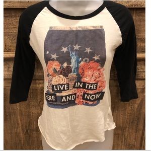 Graphic Tee with 3/4 sleeves